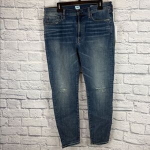 Anthropologie Edwin Classic Blue Denim Jeans Pixie Mid Rise NWT Size 32